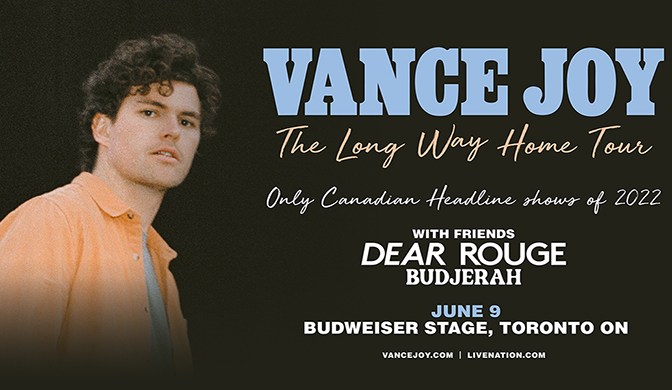 Vance Joy The Long Way Home Tour June 9th, 2022 Budweiser Stage Toronto, ON Dear Rouge Live Nation